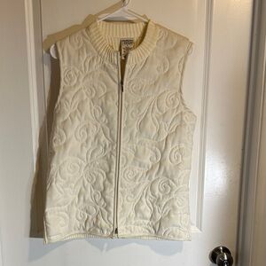 Allison Daley Ivory Quilted Vest